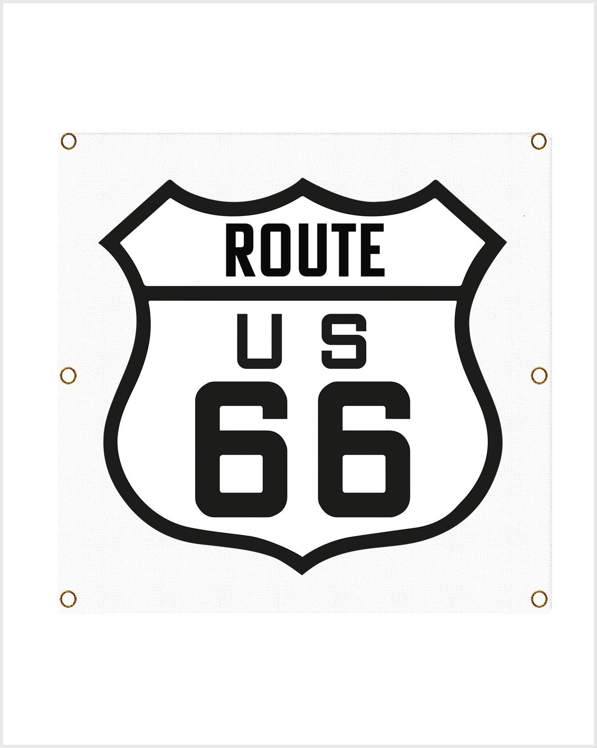 ROUTE 66 VINYL GARAGE BANNER