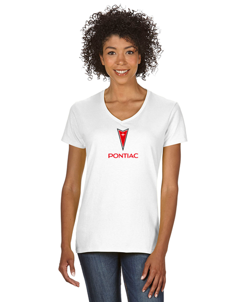 Pontiac Ladies Short sleeve V-neck Gildan T-shirt