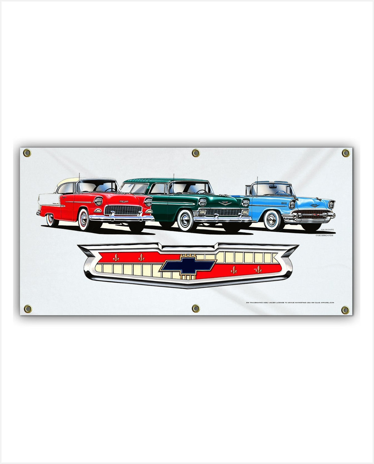 CHEVROLET TRI-5 Chevy Garage Banner or Metal Sign
