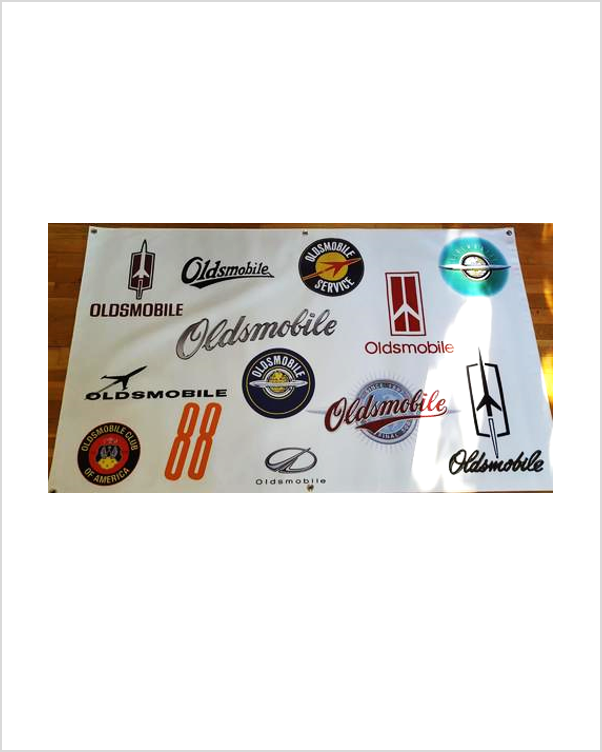 Oldsmobile Through the years Vinyl Banner