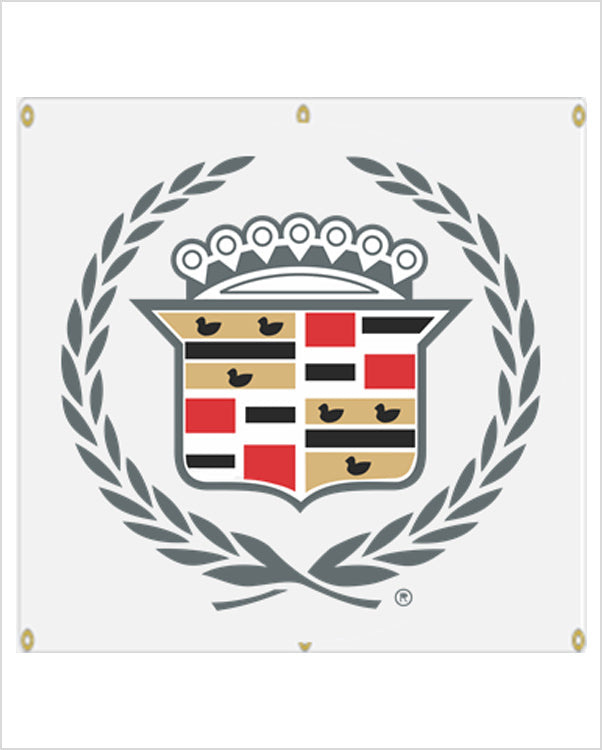 1970s Cadillac Wreath and Crest Banner