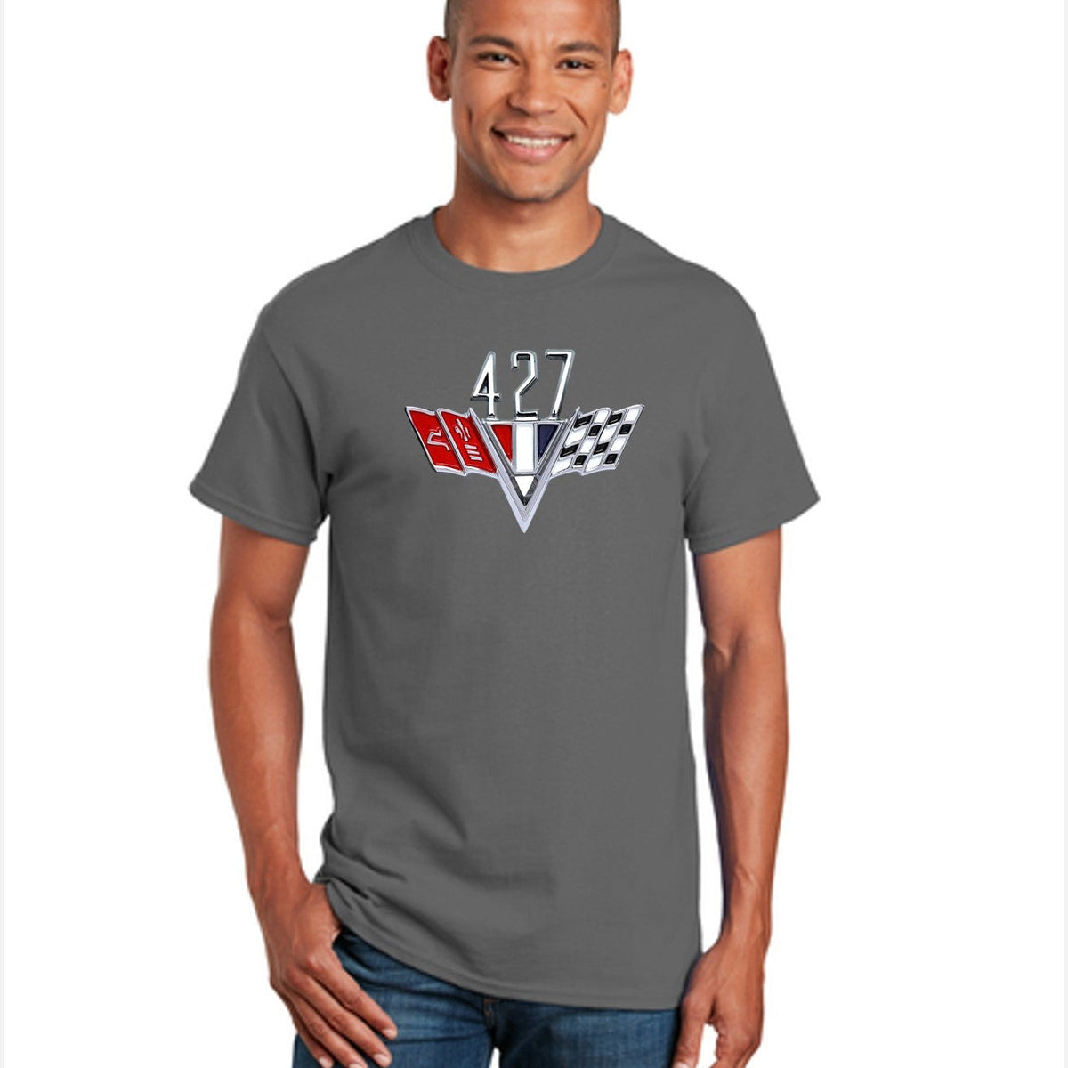 Chevrolet 427 Cross Flags T-shirt – Duque Hoodliner Productions