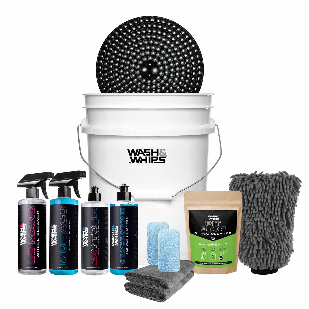 WASH&WHIPS New Car Total Care Kit - 10 pcs