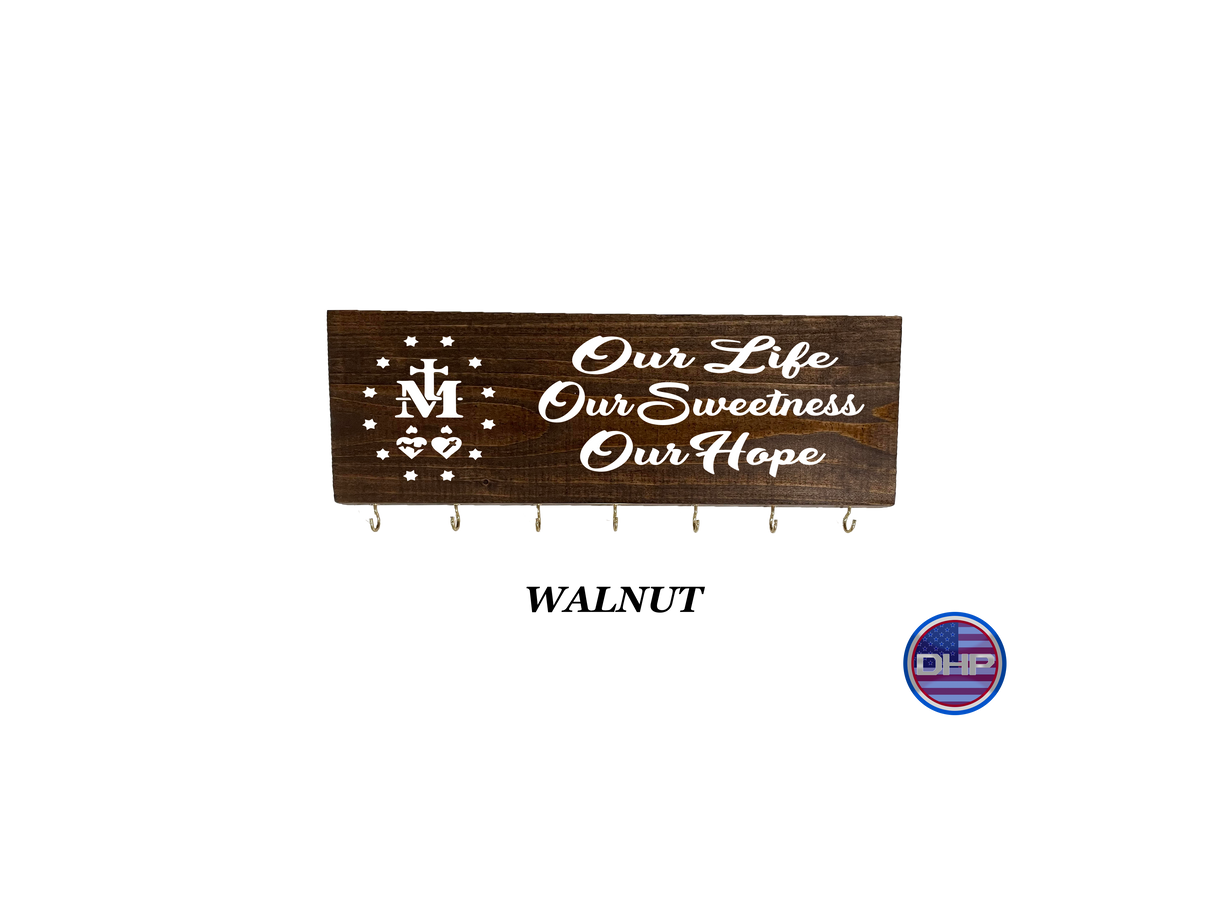 Our Life Our Sweetness Our Hope Rosary Board